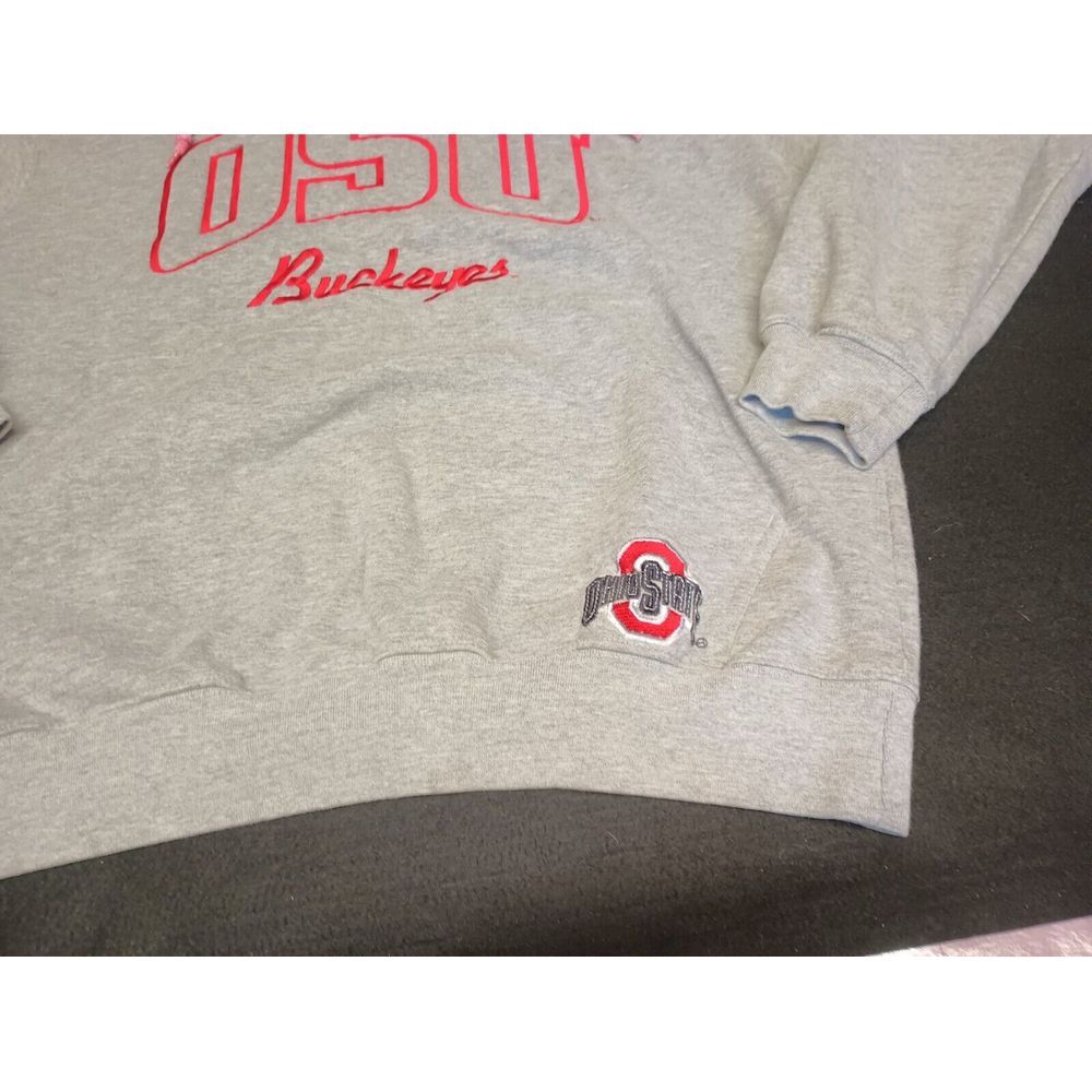 Ohio State Buckeyes Gray & Red Hoodie Foot Locker Cotton Size M - Picture 3 of 11